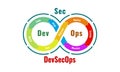 Illustration of DevSecOps methodology of a secure software development process works. Cybersecurity concept