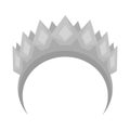 Vector illustration of diadem and laurel icon. Set of diadem and wreath vector icon for stock.