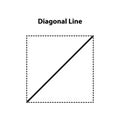 Vector illustration of Diagonal Line on a white background. Royalty Free Stock Photo