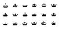 Illustration of different crowns Royalty Free Stock Photo