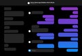 Direct Messages Bubbles Dark Mode