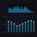 Vector illustration of digital equalizer