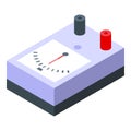 Vector illustration of a digital multimeter in isometric perspective for technical and educational use