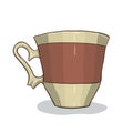 Vector illustration of digital painted cup Royalty Free Stock Photo