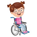 Vector Illustration Of Disabled Kid