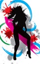 vector illustration disco dancer Royalty Free Stock Photo