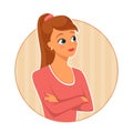 Vector illustration of dissatisfied woman