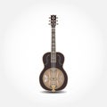 Vector illustration of dobro, american resonator isolated on white background.