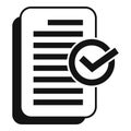 Approved document icon with checkmark Royalty Free Stock Photo