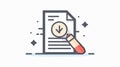 Professional File Reject Document Error Outline Icon Vector Image