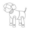 Vector illustration of dog and robotic icon. Collection of dog and automation stock symbol for web.