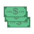 Vector illustration dollar paper banknote Royalty Free Stock Photo