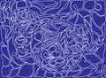 Vector illustration of doodle rounds. Hand-drawn pattern. Royalty Free Stock Photo