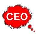Vector Illustration Doodle of speech bubble CEO . EPS8 . Royalty Free Stock Photo