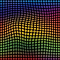 Dotted background in rainbow colors. Squared and editable. Royalty Free Stock Photo