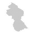 Vector illustration of dotted map of Guyana