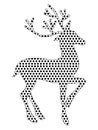 Dotted New Year Pattern of a Reindeer Royalty Free Stock Photo