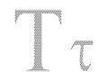Dotted Pattern Greek Alphabet Letter of Tau