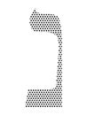 Dotted Pattern Hebrew Alphabet Letter of Nun Royalty Free Stock Photo
