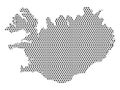 Dotted Pattern Map of Iceland Royalty Free Stock Photo