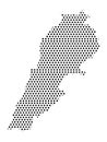 Dotted Pattern Map of Lebanon