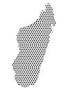 Dotted Pattern Map of Madagascar