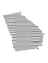 Dotted Pattern Map of US State of Georgia