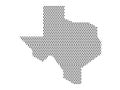 Dotted Pattern Map of US State of Texas