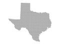 Dotted Pattern Map of US State of Texas