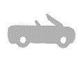 Dotted Pattern Picture of a Cabriolet Royalty Free Stock Photo