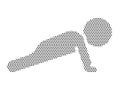 Dotted Pattern Picture of a Fitness Push-up Royalty Free Stock Photo