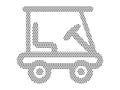 Dotted Pattern Picture of a Golf Cart Royalty Free Stock Photo