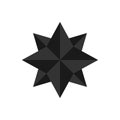 Vector illustration double star flat icon black color