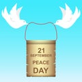 Vector illustration of dove world peace day EPS 10