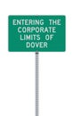 Dover Corporate Limits road sign