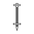 Vector illustration of dowel and screw logo. Web element of dowel and srew vector icon for stock.