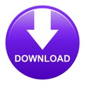 Vector download round purple button with arrow