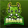 Dragon mascot esport logo design