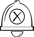 drawing black and white icon disabled bell alarm