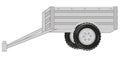 Vector illustration drawing cargo trailor for car