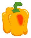 Drawn yellow cartoon bell pepper Royalty Free Stock Photo