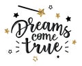 Greeting cards with `Dreams come true` inscription