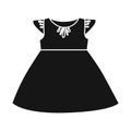 Vector illustration of dress and girl sign. Set of dress and princess vector icon for stock.