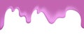 Vector Illustration with Dripping Pink Glaze. Abstract 3d Food Background. Border of hot chocolat texture