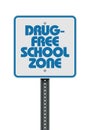 Drug Free School Zone sign 2 Royalty Free Stock Photo