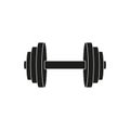 Vector illustration of dumbbell weights icon. Isolated.