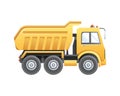 Vector illustration Dump truck construction vehicle