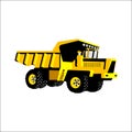 Vector illustration Dump truck side view Royalty Free Stock Photo