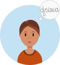 Vector illustration on the theme of dyslexia