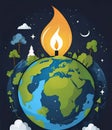 Vector illustration of Earth Day background.